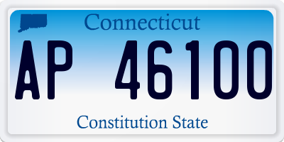 CT license plate AP46100