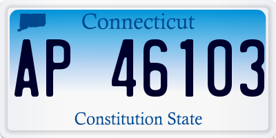 CT license plate AP46103