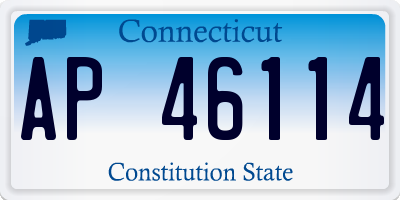 CT license plate AP46114