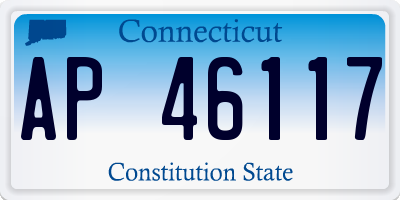 CT license plate AP46117