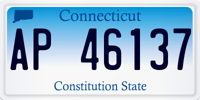 CT license plate AP46137