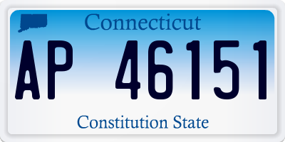 CT license plate AP46151