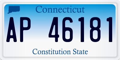 CT license plate AP46181