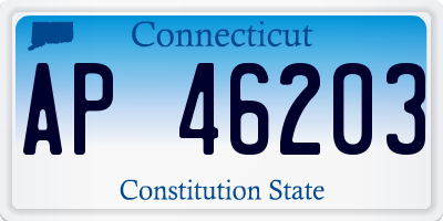 CT license plate AP46203