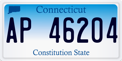 CT license plate AP46204