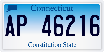 CT license plate AP46216