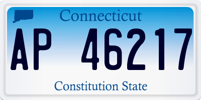 CT license plate AP46217