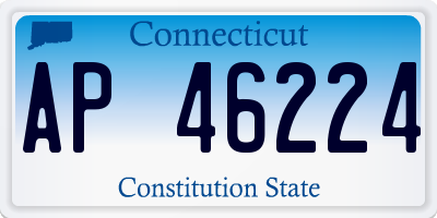 CT license plate AP46224