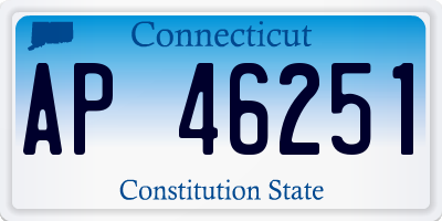 CT license plate AP46251