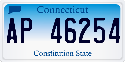 CT license plate AP46254