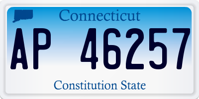 CT license plate AP46257