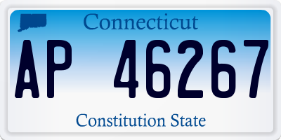 CT license plate AP46267