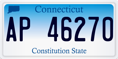 CT license plate AP46270