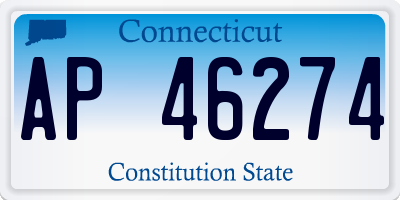CT license plate AP46274