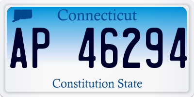 CT license plate AP46294