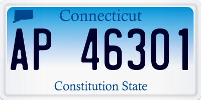 CT license plate AP46301