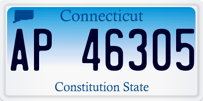 CT license plate AP46305
