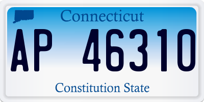 CT license plate AP46310