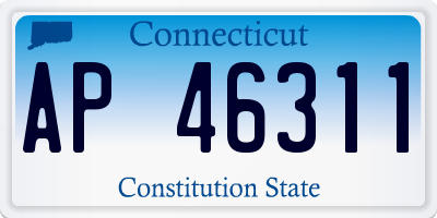 CT license plate AP46311