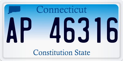 CT license plate AP46316