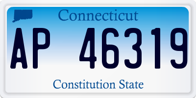 CT license plate AP46319