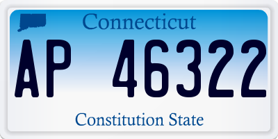 CT license plate AP46322