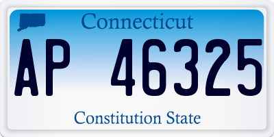 CT license plate AP46325