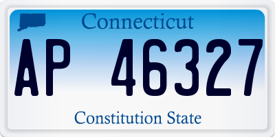 CT license plate AP46327
