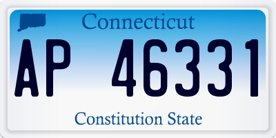 CT license plate AP46331