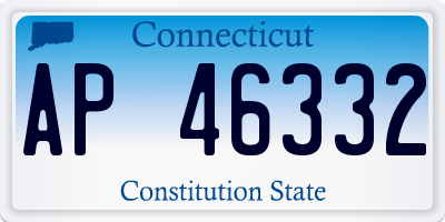 CT license plate AP46332