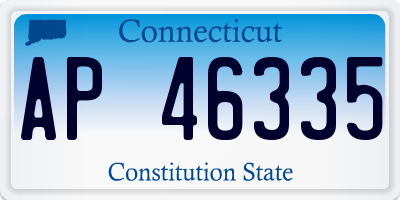 CT license plate AP46335