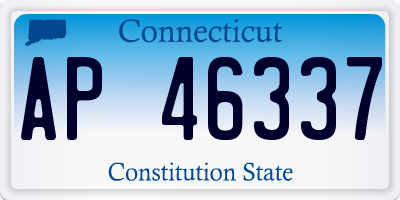CT license plate AP46337