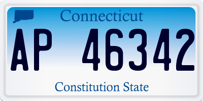 CT license plate AP46342