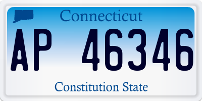 CT license plate AP46346