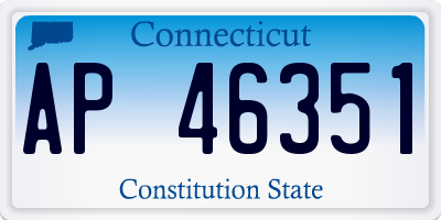 CT license plate AP46351