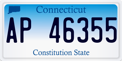 CT license plate AP46355
