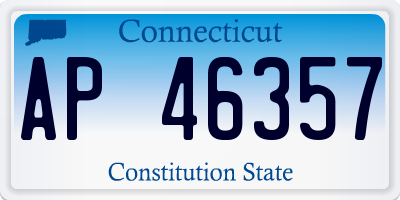 CT license plate AP46357