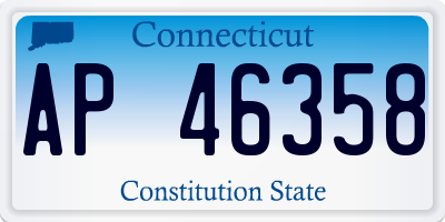 CT license plate AP46358