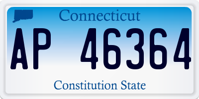 CT license plate AP46364
