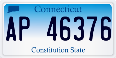 CT license plate AP46376