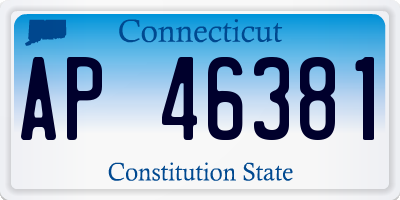 CT license plate AP46381