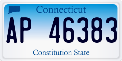 CT license plate AP46383