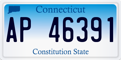 CT license plate AP46391