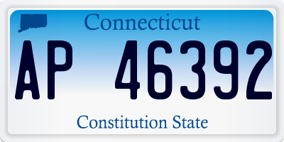 CT license plate AP46392