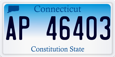 CT license plate AP46403