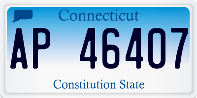 CT license plate AP46407