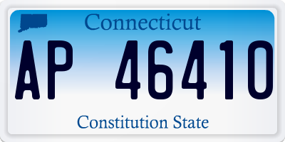 CT license plate AP46410