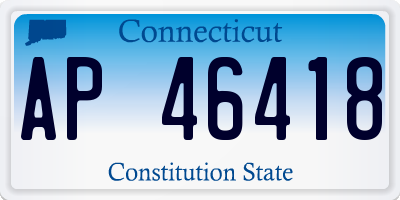 CT license plate AP46418