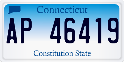 CT license plate AP46419