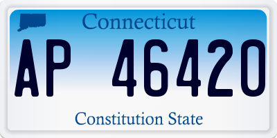 CT license plate AP46420